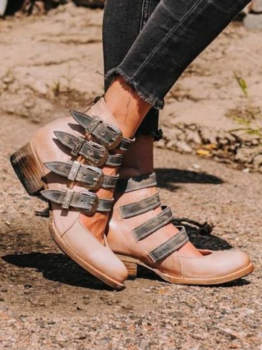 FREEBIRD Scarlett Pink Multi Leather Booties | Size 10 | Worn Once